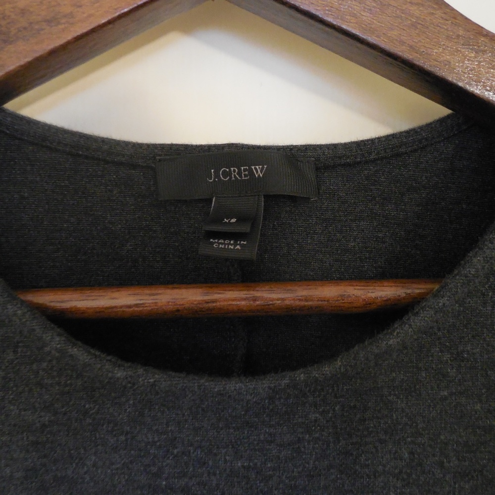 JCREW Charcoal flutter hem shirt - Picture 2 of 4